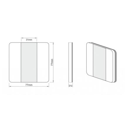 LDST DU-01-SS-BC10 - Eclairage d'escalier DUO 10xLED/1,2W/230V