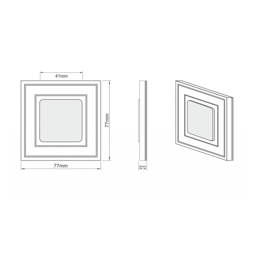 LDST KE-01-B-BZ8 - Luminaire d'escalier LED KELLY 8xLED/1,2W/230V blanc 6500K