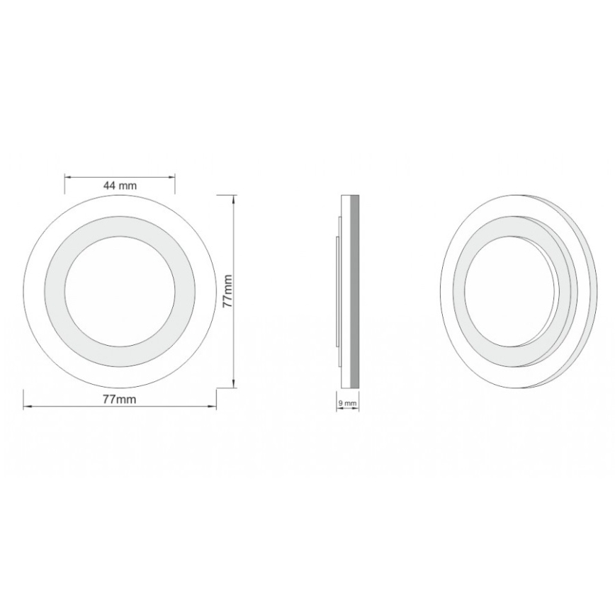 LDST LI-01-SZ-BC8 - Luminaire d'escalier LED LILI 8xLED/1,2W/230V or 3500K