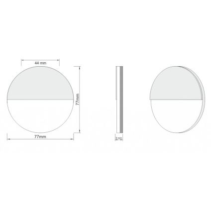 LDST RO-01-CB-BZ4 - Luminaire d'escalier LED ROBIN 4xLED/1,2W/230V noir brillant