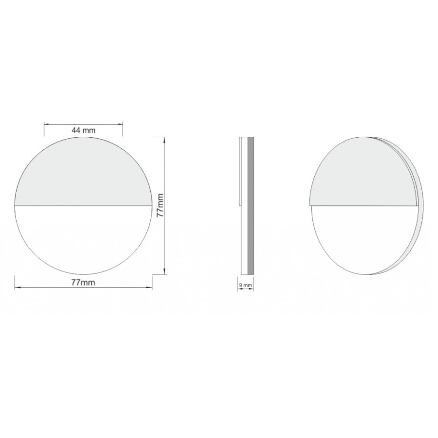 LDST RO-01-SZ-BZ4 - Luminaire d'escalier LED ROBIN 4xLED/1,2W/230V or 6500K