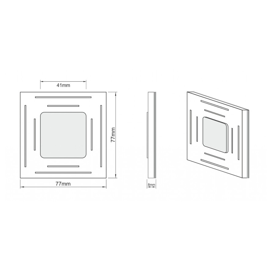 LDST SP-01-SC-BC8 - Eclairage d'escalier SPACE 8xLED/1,2W/230V