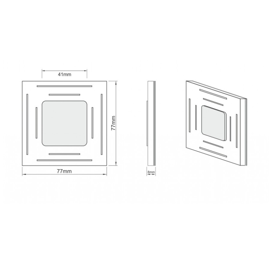 LDST SP-01-SS-BZ8 - Luminaire d'escalier LED SPACE 8xLED/1,2W/230V Chrome mat