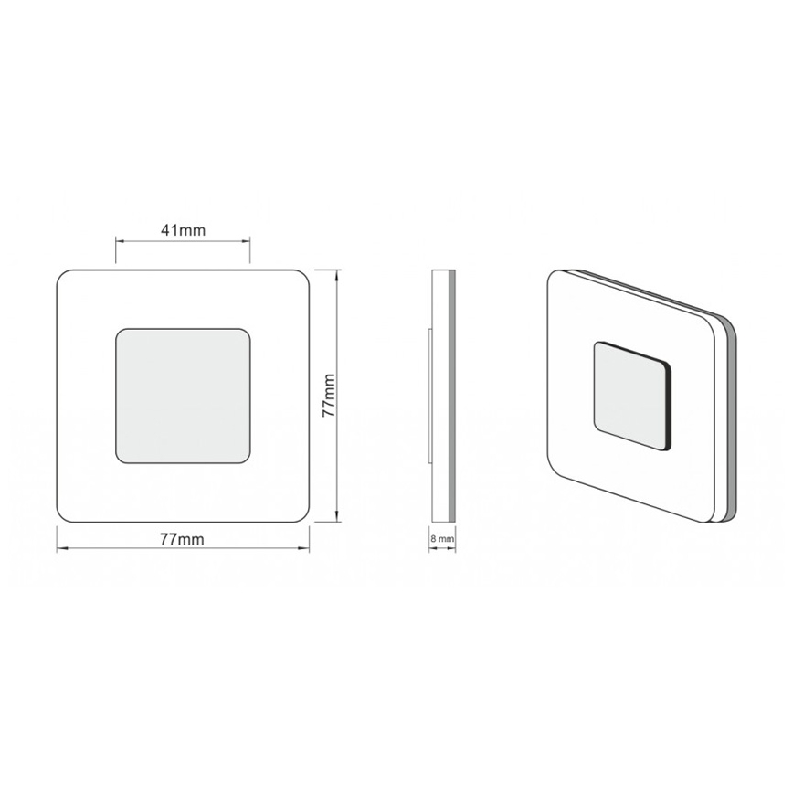 LDST SW-01-B-BC8 - Eclairage d'escalier SWIFT 8xLED/1,2W/230V