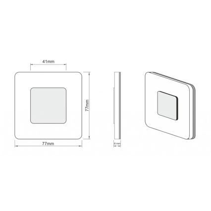 LDST SW-01-CB-BC8 - Eclairage d'escalier SWIFT 8xLED/1,2W/230V