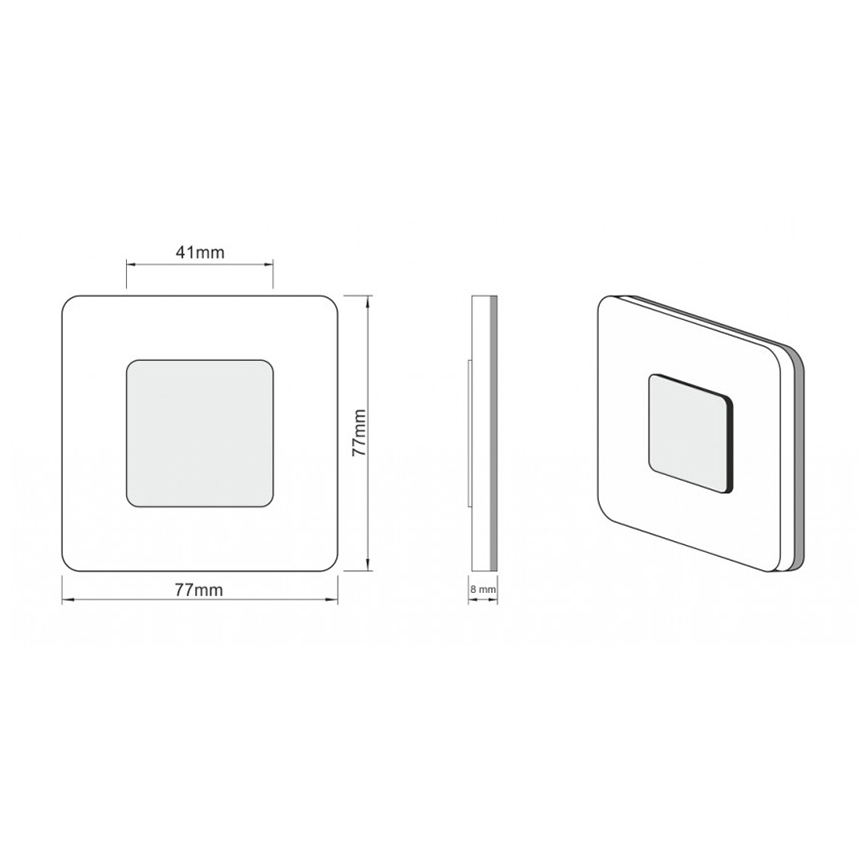 LDST SW-01-SS-BC8 - Eclairage d'escalier SWIFT 8xLED/1,2W/230V