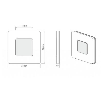 LDST SW-01-SS-BZ8 - Luminaire d'escalier LED SWIFT 8xLED/1,2W/230V Chrome mat