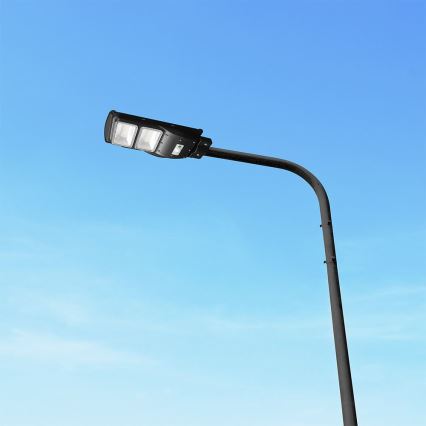LED Lampe solaire à intensité variable avec détecteur de mouvement et de crépuscule LED/8W/3,2V 6000K IP65 9000 mAh noir + Télécommande