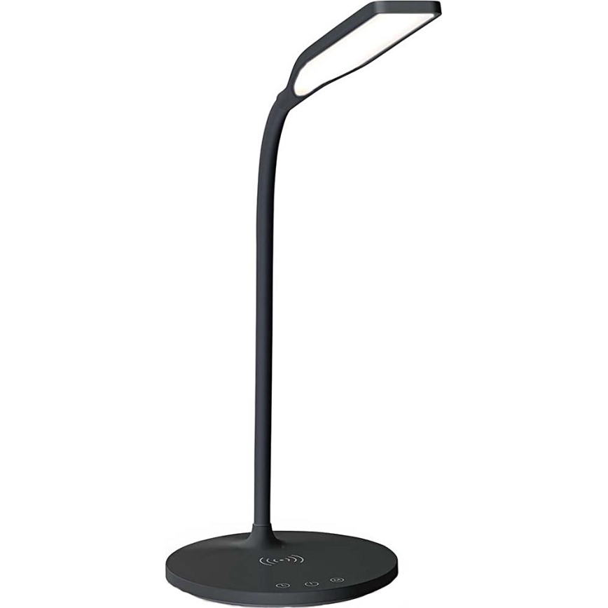 LED à intensité variable tactile flexible lampe de table avec 15W charge sans fil Qi LED/5,5W/230V 2700-6500K noir