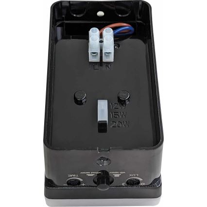 LED Applique extérieure dimmable avec capteur de mouvement et capteur crépusculaire LED/12/15/20W/230V IP65 noire