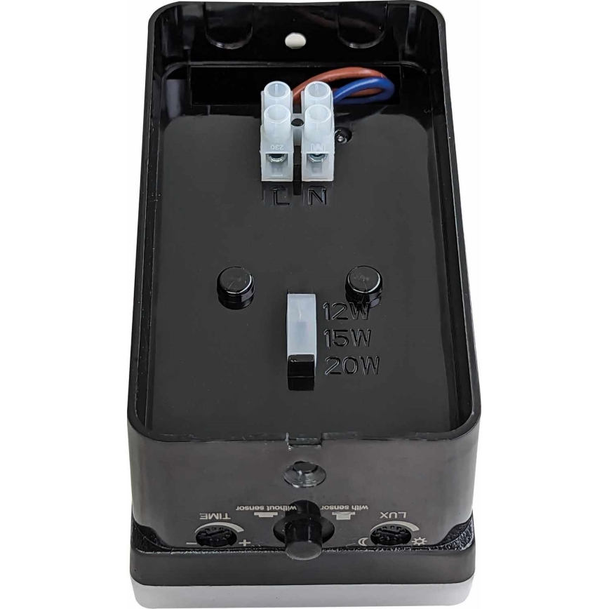 LED Applique extérieure dimmable avec capteur de mouvement et capteur crépusculaire LED/12/15/20W/230V IP65 noire