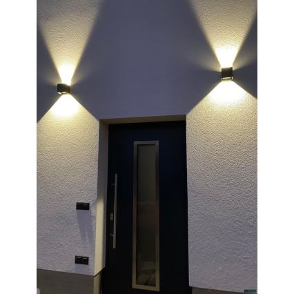 LED Applique murale d'extérieur 2xLED/3W/230V IP54 anthracite