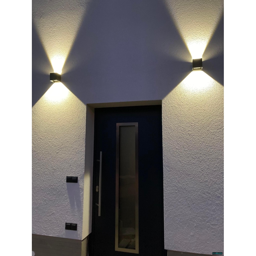 LED Applique murale d'extérieur 2xLED/3W/230V IP54 anthracite