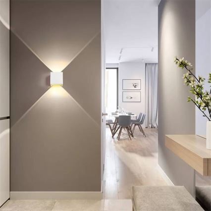 LED Applique murale d'extérieur 2xLED/3W/230V IP54 blanc