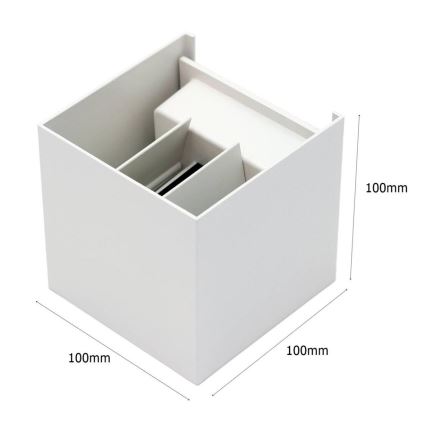 LED Applique murale d'extérieur 2xLED/3W/230V IP54 blanc