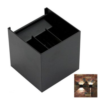 LED Applique murale d'extérieur 2xLED/3W/230V IP54 noir