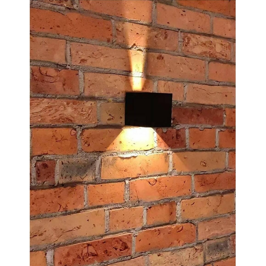 LED Applique murale d'extérieur 2xLED/3W/230V IP54 noir