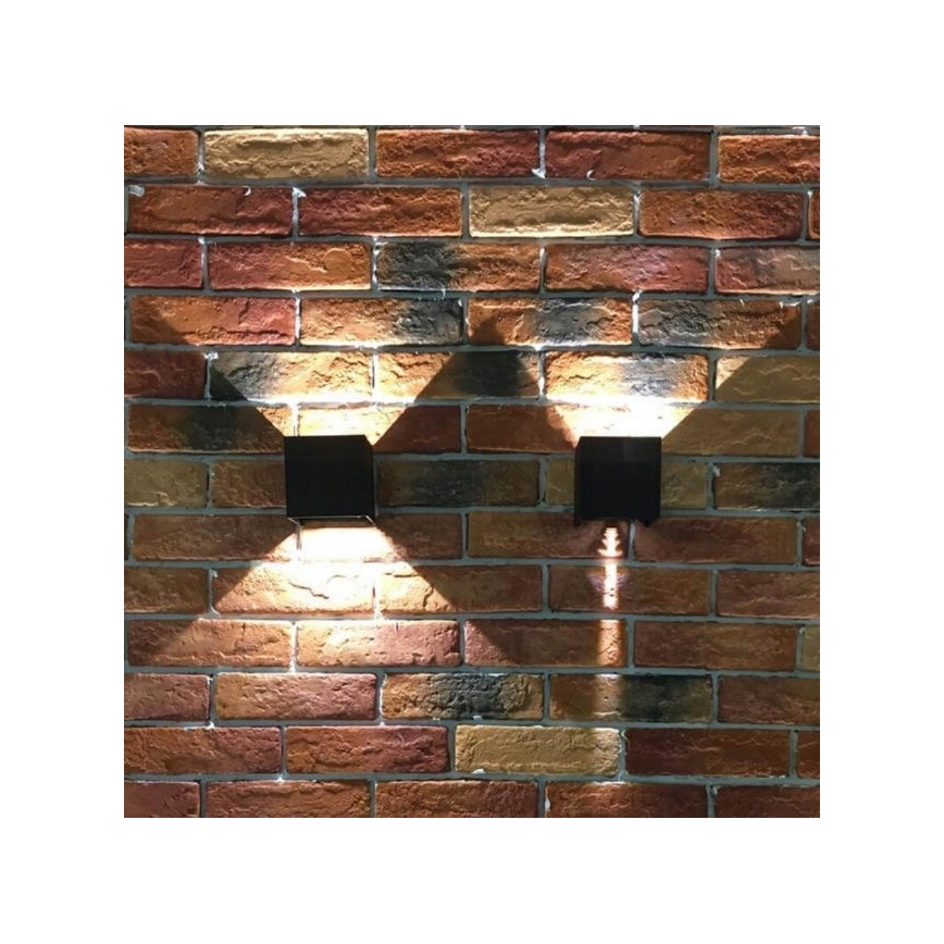 LED Applique murale d'extérieur 2xLED/3W/230V IP54 noir