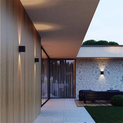 LED Applique murale d'extérieur 2xLED/3W/230V IP54 noir