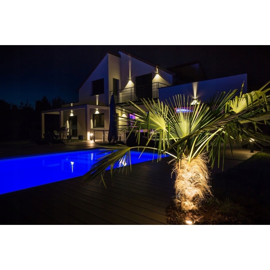 LED Applique murale d'extérieur 2xLED/3W/230V IP54 noir