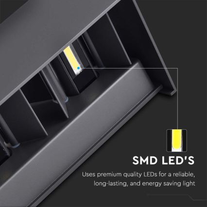 LED Applique murale d'extérieur LED/24W/230V 4000K IP65 noire