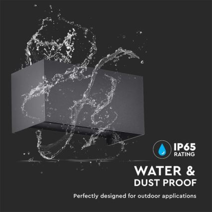 LED Applique murale d'extérieur LED/24W/230V 4000K IP65 noire