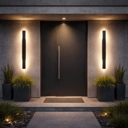 LED Applique murale d'extérieur WOW LED/11W/230V 3000/4000/6000K 60 cm IP54 noire
