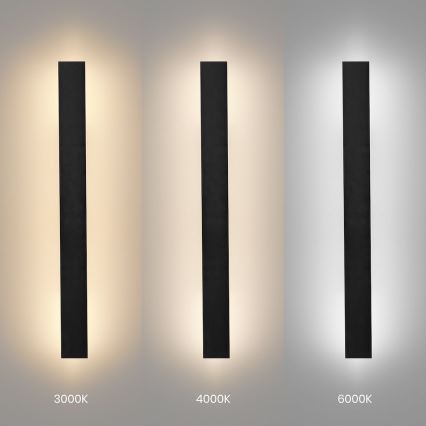 LED Applique murale d'extérieur WOW LED/11W/230V 3000/4000/6000K 60 cm IP54 noire