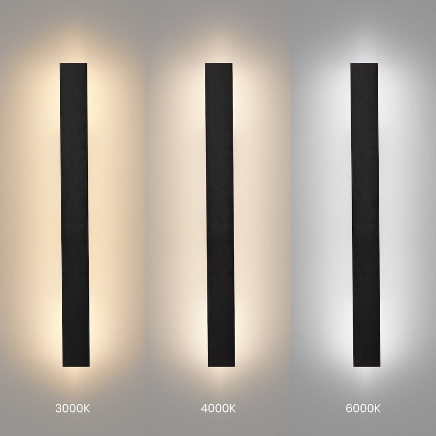 LED Applique murale d'extérieur WOW LED/11W/230V 3000/4000/6000K 60 cm IP54 noire