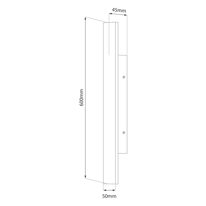 LED Applique murale d'extérieur WOW LED/11W/230V 3000/4000/6000K 60 cm IP54 noire