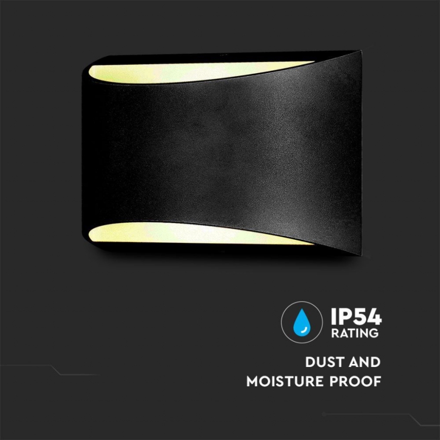 LED Applique murale extérieure LED/9W/230V 4000K IP54 noire