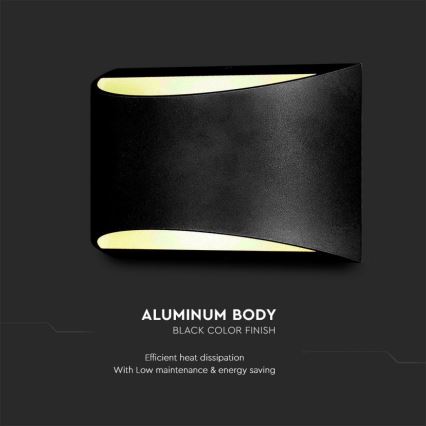 LED Applique murale extérieure LED/9W/230V 4000K IP54 noire