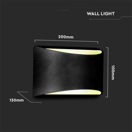 LED Applique murale extérieure LED/9W/230V 4000K IP54 noire