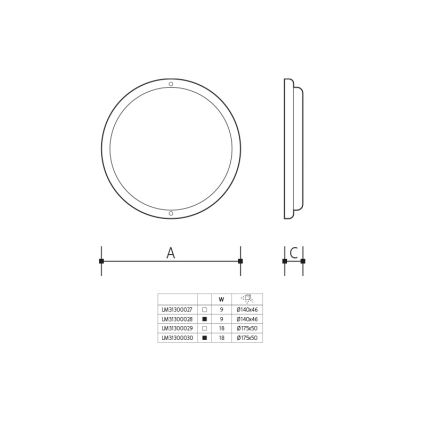 LED Applique murale extérieure LED/9W/230V IP54 noire