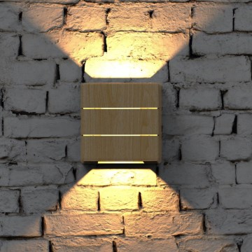 LED Applique murale extérieure LUXLINE LED/6W/230V 3000K IP54 chêne