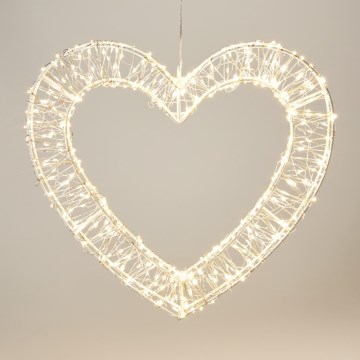 LED Décoration de Noël d'extérieur 500xLED/6W/230V 36 cm IP44 blanc chaud cœur/blanc