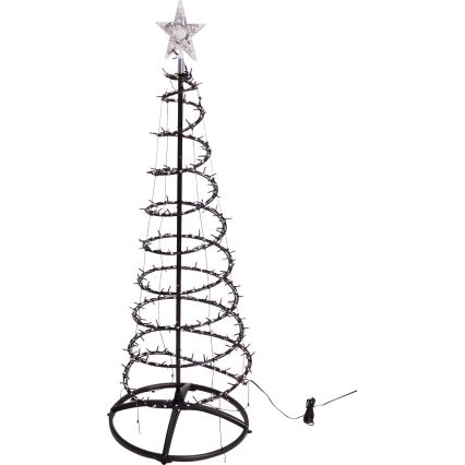 Sapin de Noël LED d'extérieur 150 cm — 524 LED / 230 V, 15 fonctions, IP44, blanc chaud