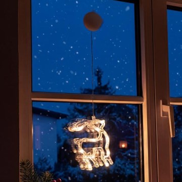 LED Décoration de Noël LED/3xAAA/blanc chaud renne