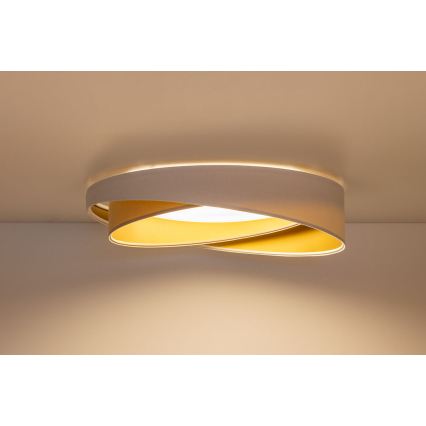 Plafonnier LED dimmable SMART GALAXY MODERN, 24 W, 230 V, 3000–6500 K, Ø 55 cm, blanc/beige/doré + télécommande