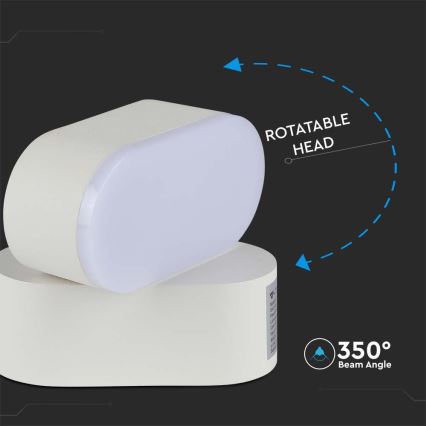 LED Extérieur flexible applique murale LED/5W/230V 3000K IP65 blanc