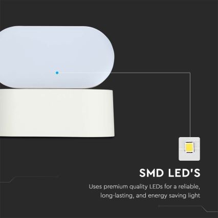 LED Extérieur flexible applique murale LED/5W/230V 3000K IP65 blanc