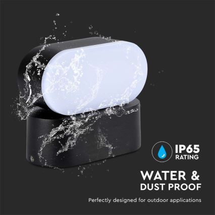 LED Extérieur flexible applique murale LED/5W/230V 3000K IP65 noir