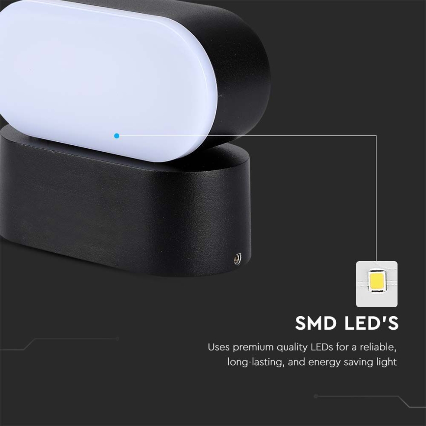 LED Extérieur flexible applique murale LED/5W/230V 3000K IP65 noir