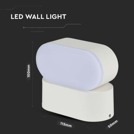 LED Extérieur flexible applique murale LED/5W/230V 4000K IP65 blanc