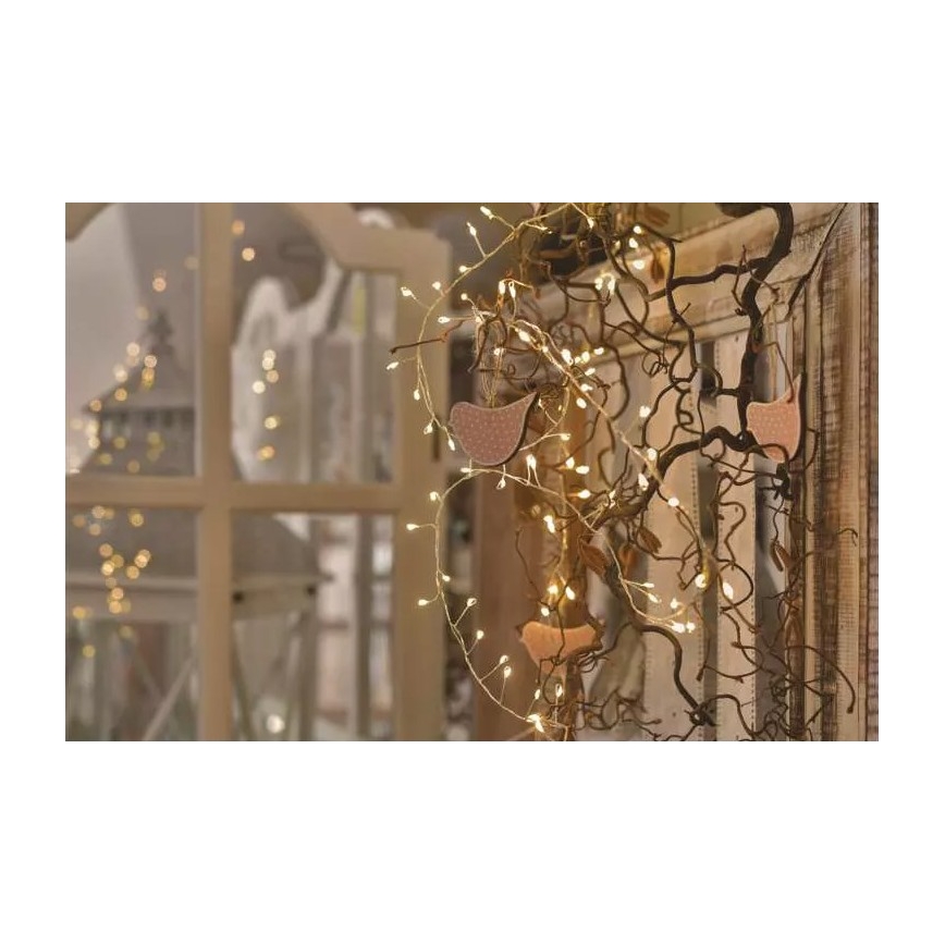 LED  guirlande 100xLED/3xAA 2,7m blanc chaud