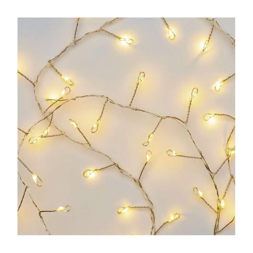 LED  guirlande 100xLED/3xAA 2,7m blanc chaud