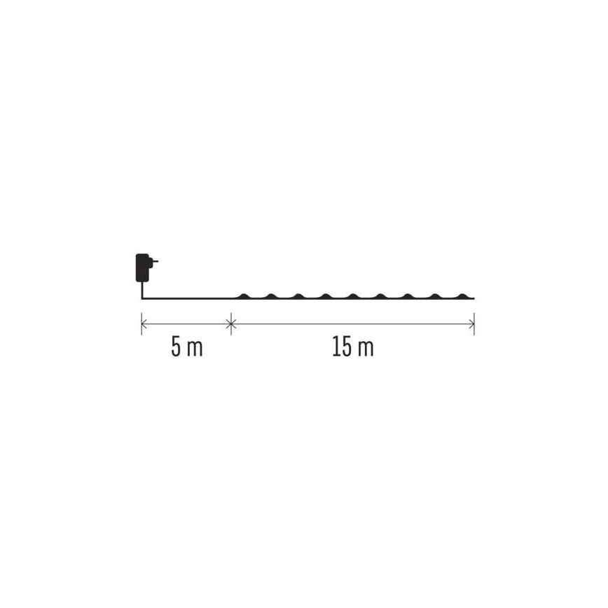 LED guirlande extérieure 150xLED/20m IP44 blanc froid