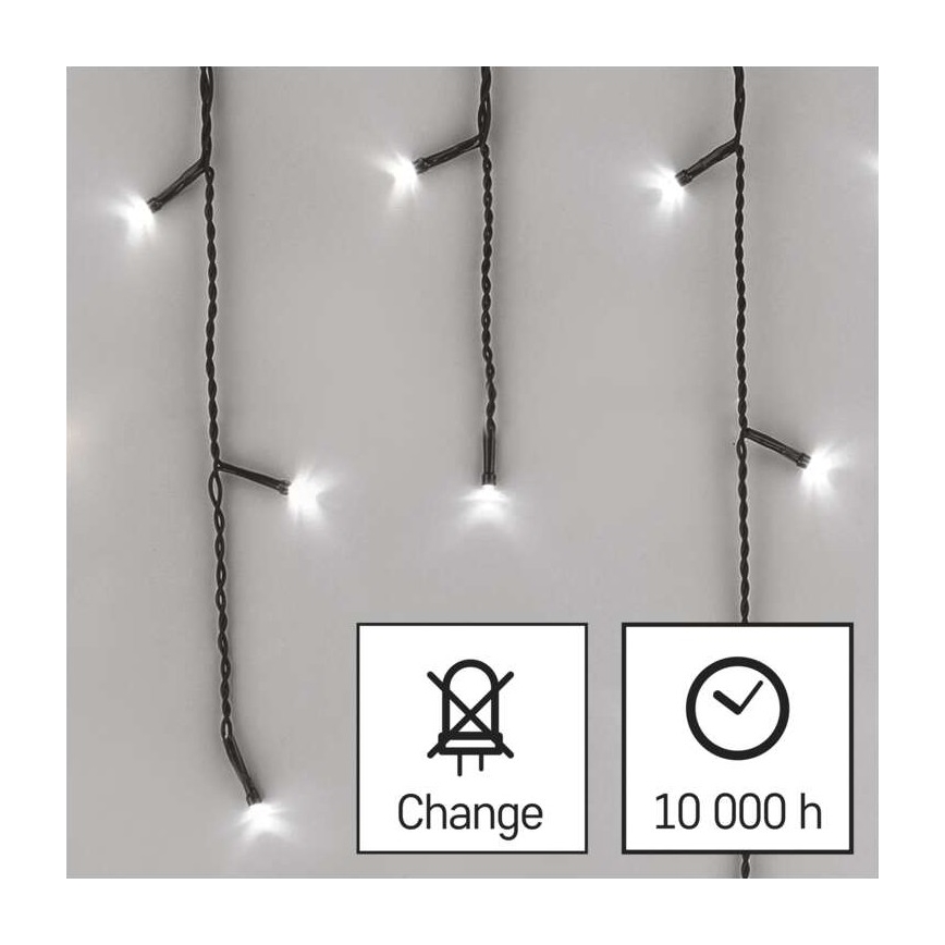 LED Guirlande lumineuse de Noël d'extérieur 600xLED/8 modes 15m IP44 blanc froid