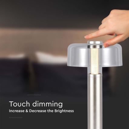 LED Lampe de table tactile rechargeable et à intensité variable LED/1W/5V 3000K 1800 mAh doré