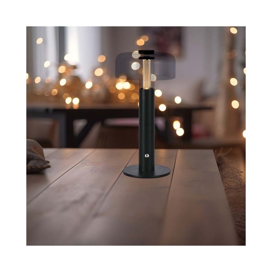 LED Lampe de table tactile rechargeable et à intensité variable LED/1W/5V 3000K 1800 mAh noir